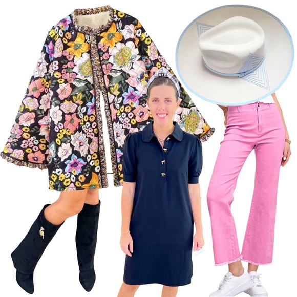 NWOT James Ascher Fleece Lined Ruffle Trim Floral Kayla Quilted Jacket - Picture 11 of 11